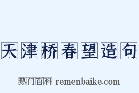 天津桥春望造句是什么意思的图片